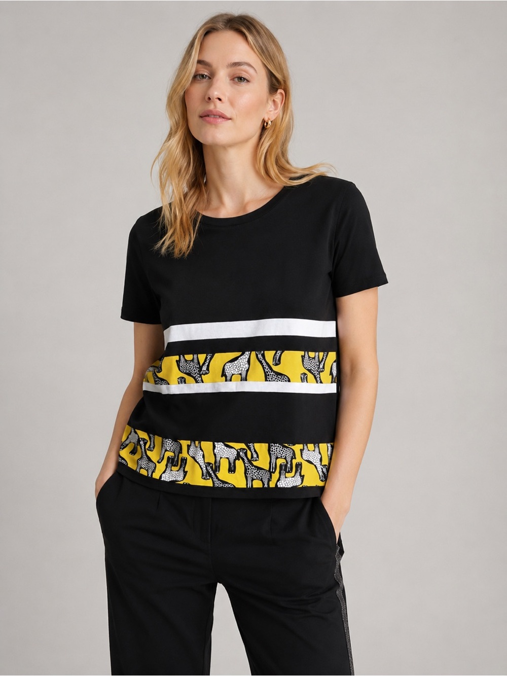 Marc Cain Zebra Graphic Print T-Shirt | Size 10